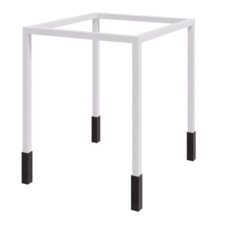 Steel pergola - Square - 274 x 250 x 230 cm - RAL9005 matt (white) - With concrete base