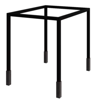 Steel pergola - Rectangle - 324 x 250 x 230 cm - RAL9005 matt (black) - With concrete base