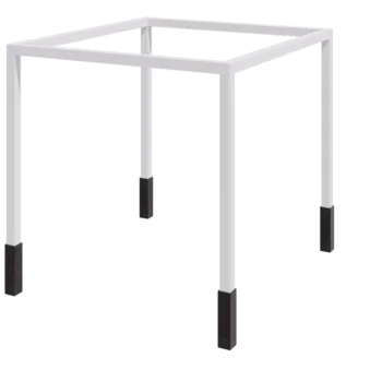 Steel pergola - Square - 324 x 300 x 230 cm - RAL9005 matt (white) - With concrete base
