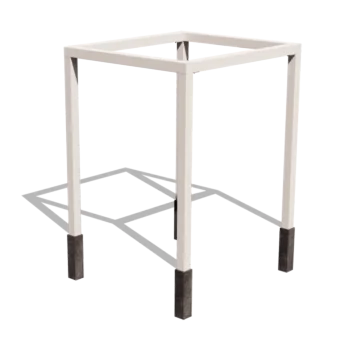 Steel pergola - Square - 224 x 200 x 230 cm - RAL9005 matt (white) - Without concrete base