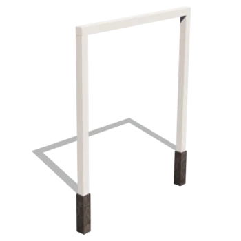 Steel pergola - Straight - 250 x 230 cm - RAL9005 matt (white) - Without concrete base