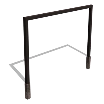 Steel pergola - Straight - 400 x 230 cm - RAL9005 matt (black) - Without concrete base