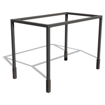 Steel pergola - Rectangle - 424 x 250 x 230 cm - RAL9005 matt (black) - Without concrete base