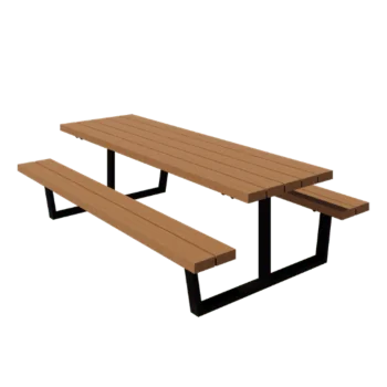 Steel picnic table - Georgia L - 240 x 163 x 75 cm - With Douglas wood
