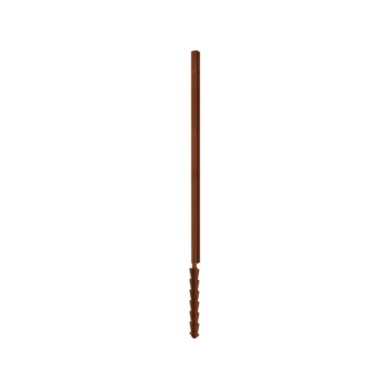 Corten steel fence H - Corner post with support pin - 190 x 6 x 6 cm
