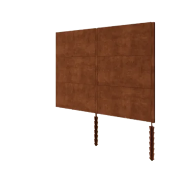 Corten steel fence H3 - Complete set - 252 x 6 x 190 cm