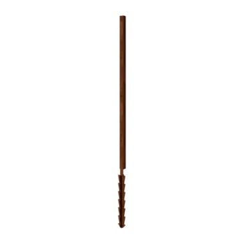 Corten steel fence H - Intermediate post with support pin - 190 x 6 x 6 cm - For 4x Panel 47,5 cm