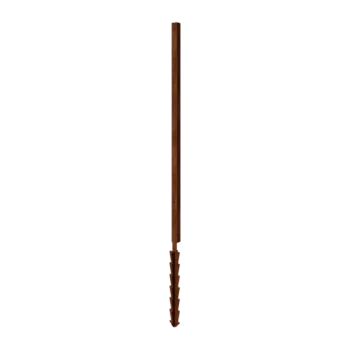 Corten steel fence H - End post with support pin - 190 x 6 x 6 cm - For 4x Panel 47,5 cm