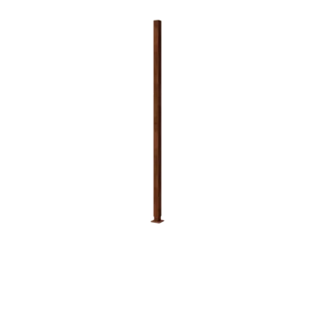 Corten steel fence H - End post with base plate - 190 x 6 x 6 cm - For 4x Panel 47,5 cm