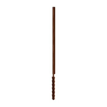 Corten steel fence H - Corner post with support pin - 190 x 6 x 6 cm - For 4x Panel 47,5 cm