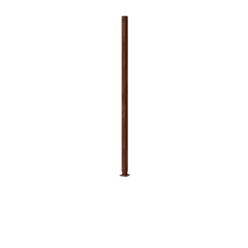 Corten steel fence H - Corner post with base plate - 190 x 6 x 6 cm - For 4x Panel 47,5 cm