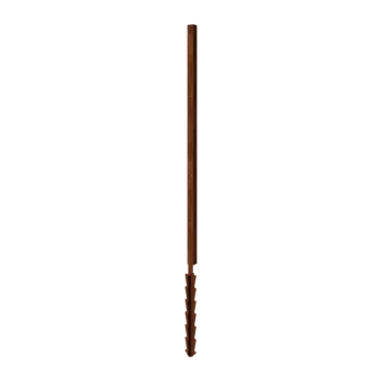 Corten steel fence H - End post with support pin - 190 x 6 x 6 cm - For 3x Panel 63,3 cm