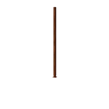 Corten steel fence H - Corner post with base plate - 190 x 6 x 6 cm - For 3x Panel 63,3 cm
