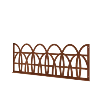 Corten steel decorative fencing T - Panel - 149 x 3 x 60 cm