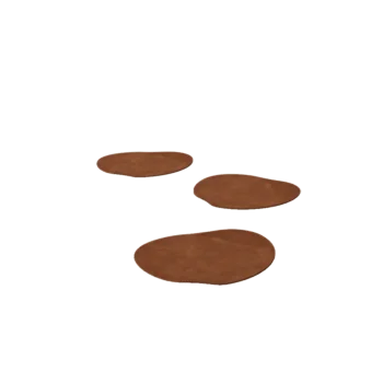 Corten steel stepping stone - Organic - 30 x 30 cm