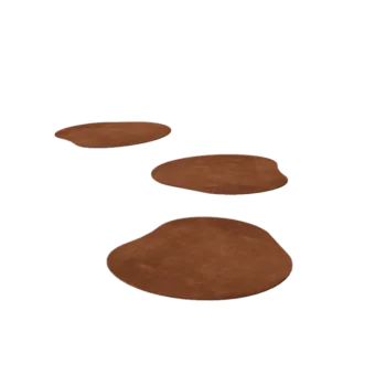 Corten steel stepping stone - Organic - 40 x 40 cm