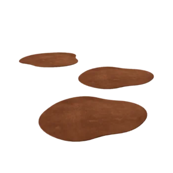 Corten steel stepping stone - Organic - 50 x 50 cm