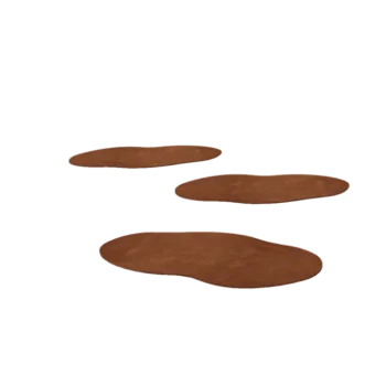 Corten steel stepping stone - Organic - 50 x 25 cm