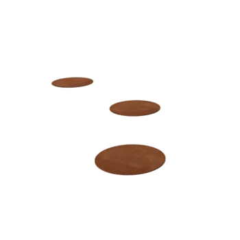 Corten steel stepping stone - Round - 25 cm