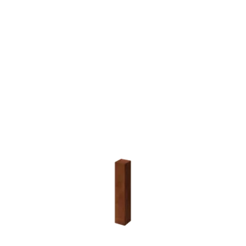 Corten steel garden post - 12 x 12 x 60 cm