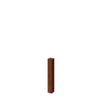 Corten steel garden post - 12 x 12 x 80 cm