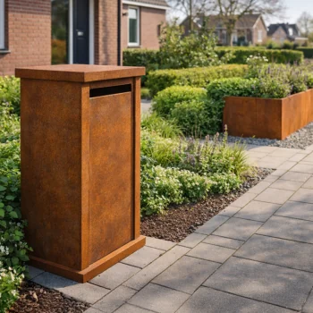 Cortensteel letterbox - Arizona M - 60 x 40 x 100 cm