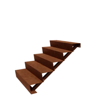 Corten steel garden stairs - 5-steps - 120 x 100 x 85 cm