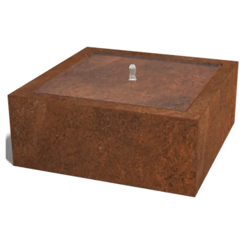 Corten steel water table - Lyra - 100 x 100 x 40 cm