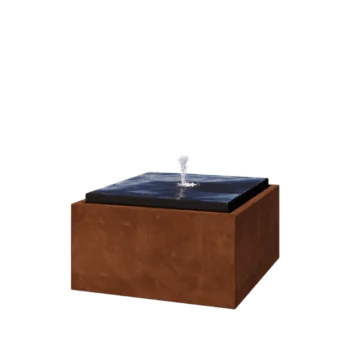 Corten steel Water table - Orin - 80 x 80 x 40 cm - Without LED lights