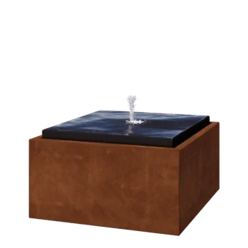 Corten steel water table - Orin - 80 x 80 x 40 cm