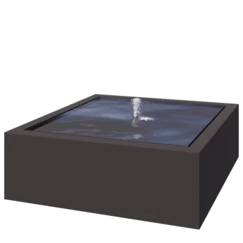 Aluminium Water table - Lyra - 120 x 120 x 40 cm - RAL7016 matt (anthracite grey) - With LED lights