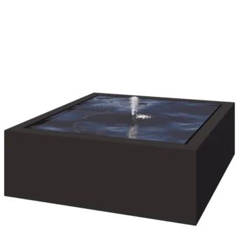 Aluminium Water table - Lyra - 120 x 120 x 40 cm - RAL9005 matt (black) - With LED lights