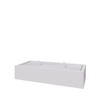 Aluminium Water table - Lyra - 200 x 80 x 40 cm - RAL9005 matt (white) - With LED lights