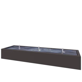 Aluminium Water table - Lyra - 300 x 80 x 40 cm - RAL7016 matt (anthracite grey) - With LED lights