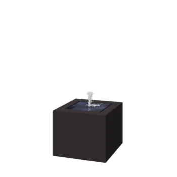 Aluminium Water table - Lyra - 50 x 50 x 40 cm - RAL9005 matt (black) - With LED lights