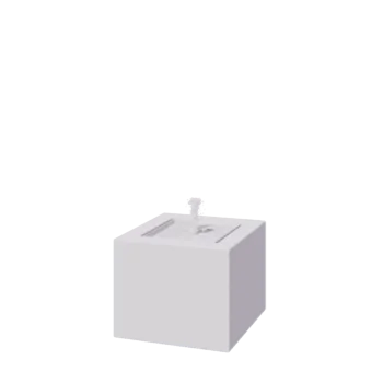 Aluminium Water table - Lyra - 50 x 50 x 40 cm - RAL9005 matt (white) - With LED lights