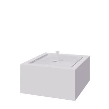 Aluminium Water table - Lyra - 80 x 80 x 40 cm - RAL9005 matt (white) - With LED lights