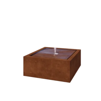 Corten steel Water table - Lyra - 100 x 100 x 40 cm - Without LED lights