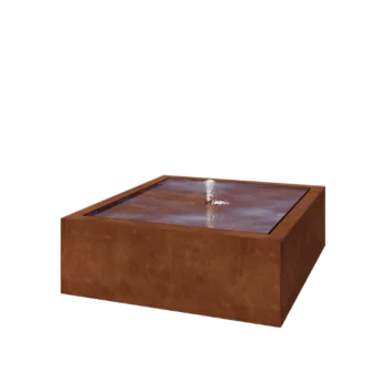 Corten steel Water table - Lyra - 120 x 120 x 40 cm - Without LED lights