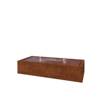 Corten steel Water table - Lyra - 200 x 80 x 40 cm - Without LED lights