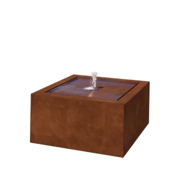 Corten steel Water table - Lyra - 80 x 80 x 40 cm - Without LED lights
