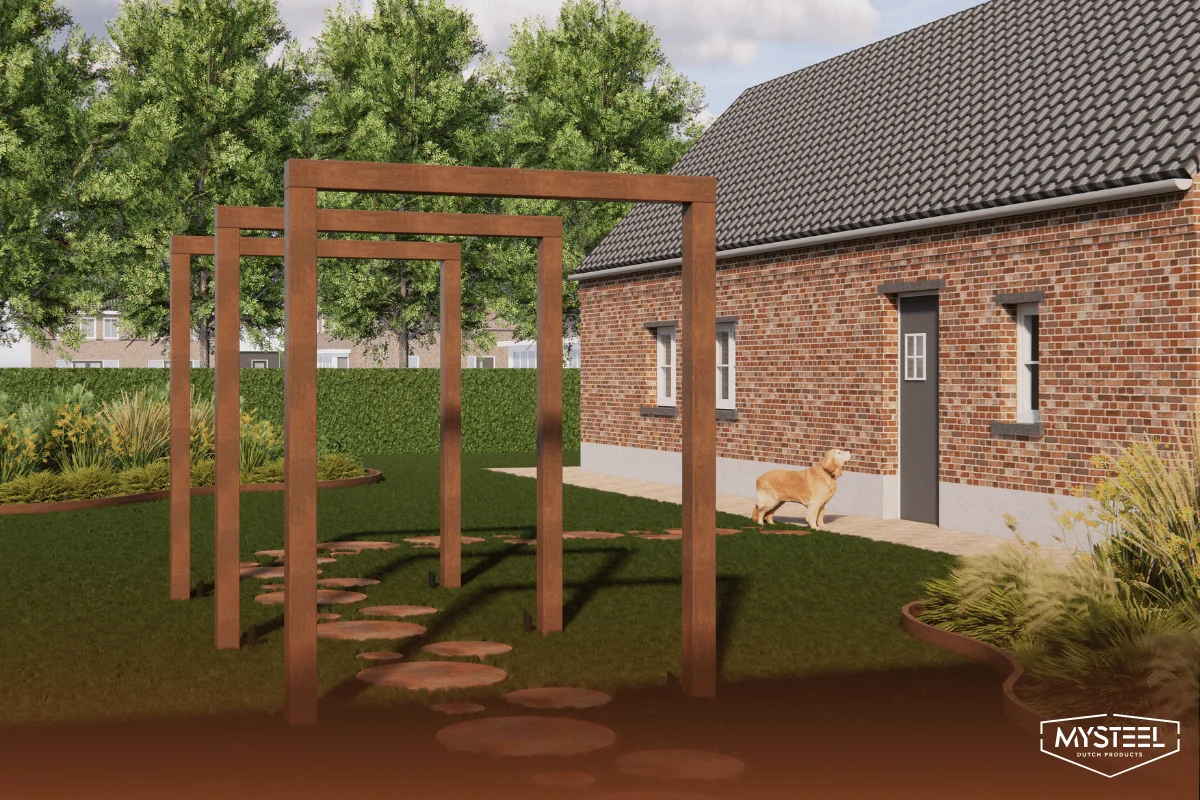 Laying corten steel stepping stones in the garden: how do you do that?