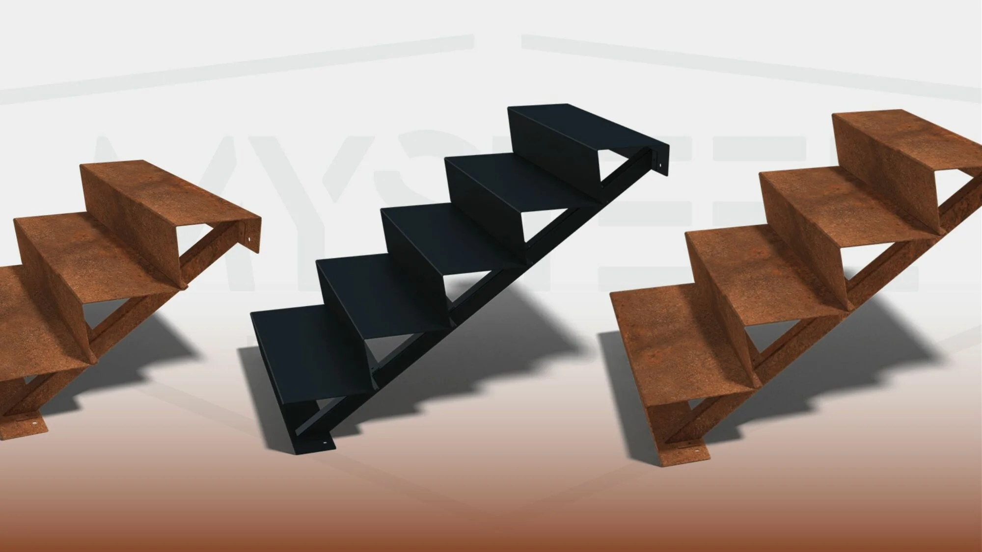 How should I maintain my steel garden stairs?